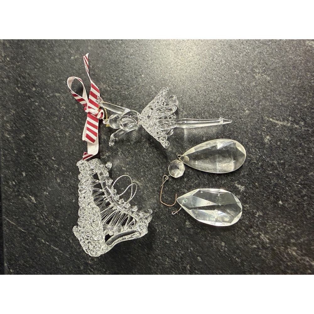 Vintage Mixed Glass Christmas Ornaments Lot Icicles Animals Hearts Shoe Tree 40+ - Picture 10 of 14